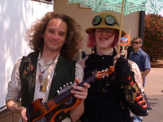 Illustration for article titled Modded Violin adds Steampunk-esque Styling, One Extra String